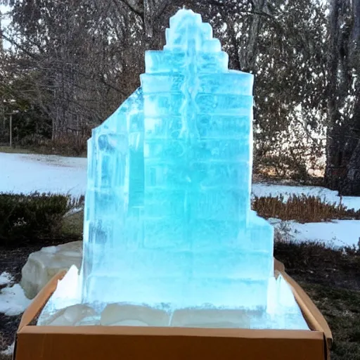 Image similar to jim halpert ice sculpture