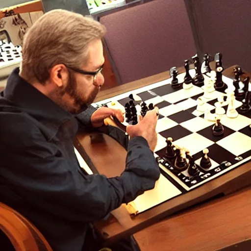 Image similar to gordon freeman playing chess