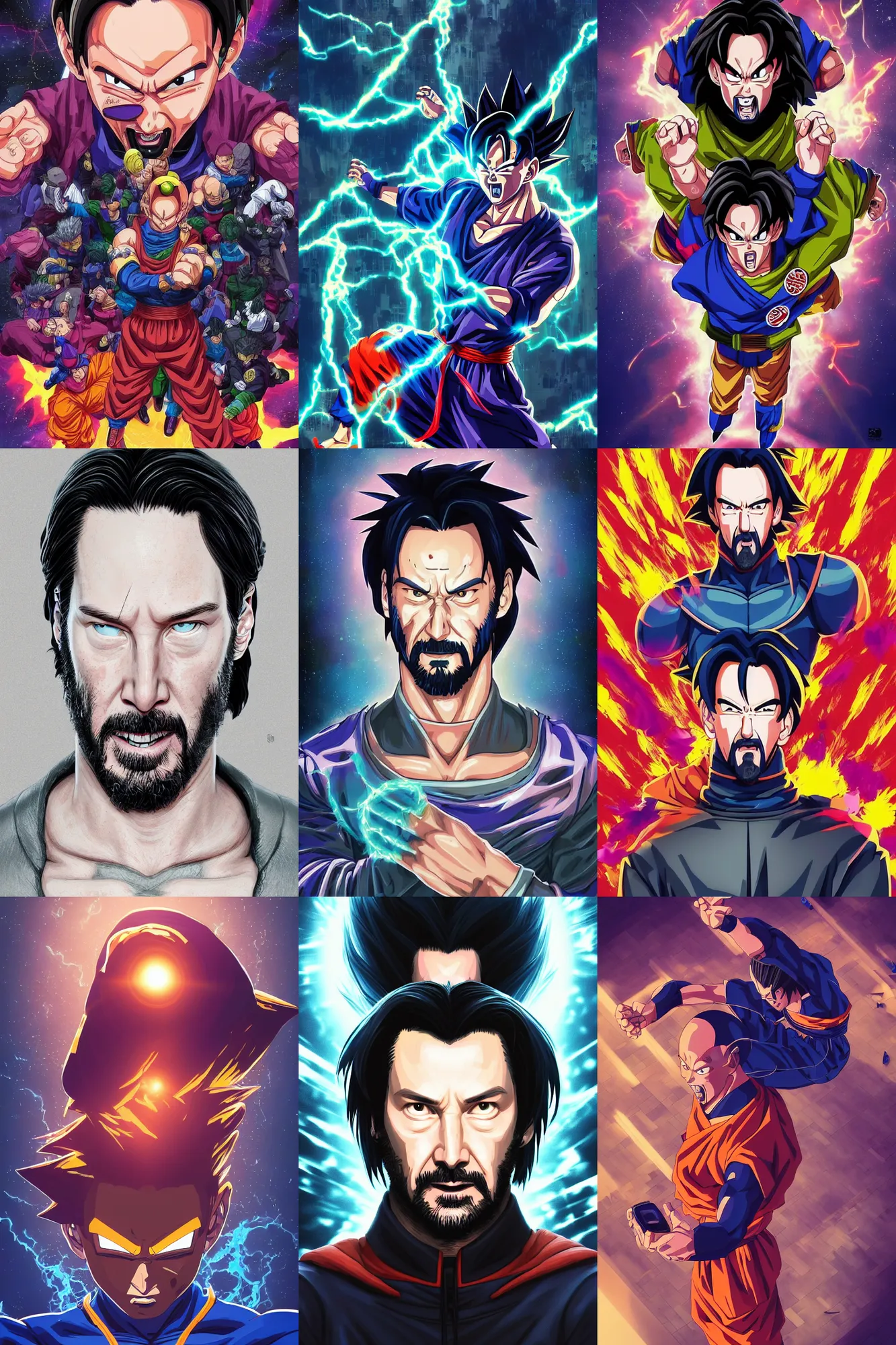 Prompt: portrait isometric drawing, keanu reeves in dragon ball costume, intricate, epic lighting, cinematic composition, hyper realistic, 8k resolution, unreal engine 5, by Artgerm, tooth wu, dan mumford, beeple, wlop, rossdraws, James Jean, Andrei Riabovitchev, Marc Simonetti, yoshitaka Amano, Artstation