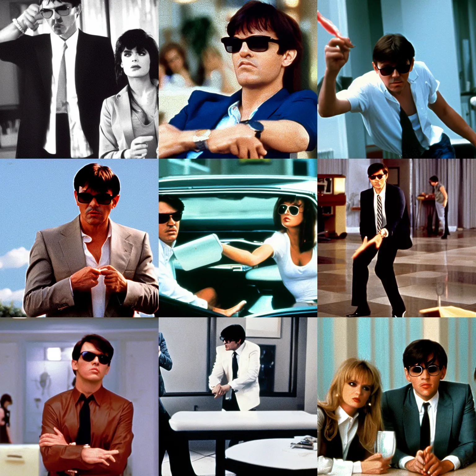 Prompt: a film still from risky business ( 1 9 8 3 )