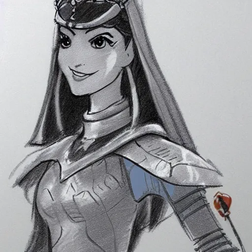 Image similar to milt kahl sketch of victoria justice as princess padme in star wars episode 3