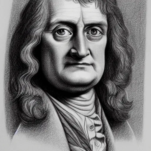 Isaac Newton Line Art Portrait Royalty Free SVG Cliparts Vectors And  Stock Illustration Image 104698657