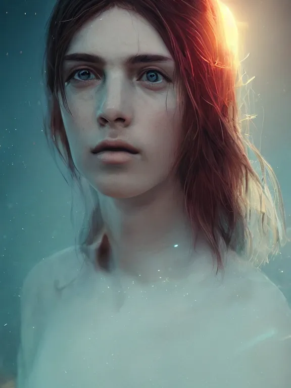 Prompt: portrait art of female angel by alessio albi 8 k ultra realistic, lens flare, atmosphere, glow, detailed, intricate, full of colour, cinematic lighting, trending on artstation, 4 k, hyperrealistic, focused, extreme details, unreal engine 5, cinematic, masterpiece