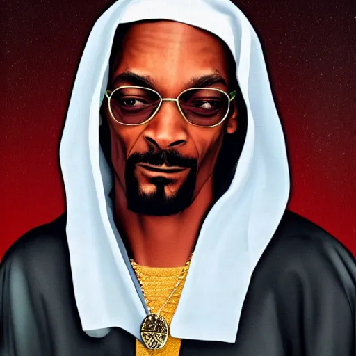 Image similar to snoop dogg as jesus christ photorealistic