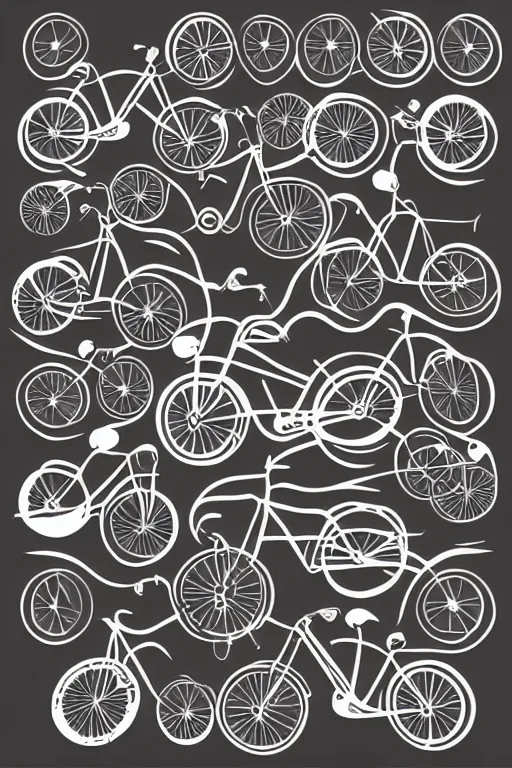 Image similar to minimalist boho style art of a bike, illustration, vector art