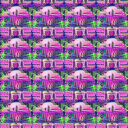 Prompt: lofi vaporwave retro futurism album artwork pattern design texture