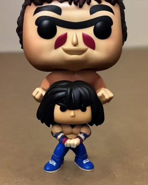 Image similar to Wrestler Funko Pop. Photographic, photography