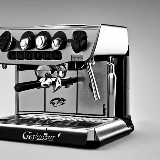Image similar to an espresso machine designed by giger, detailed, intricate