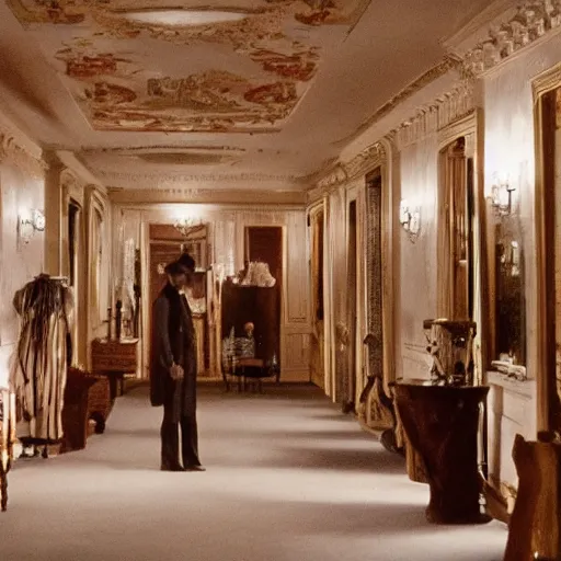 Image similar to The Backrooms, Stanley Kubrick cinematography