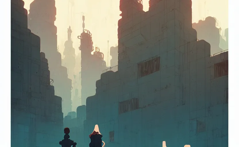 Image similar to lost city by atey ghailan, by kaethe butcher, dynamic lighting, gradient light blue, brown, blonde cream and white color scheme, grunge aesthetic