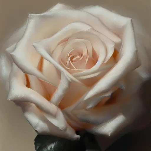 Prompt: hyperrealistic rose, close shot, white background, by ruan jia and greg rutkowski