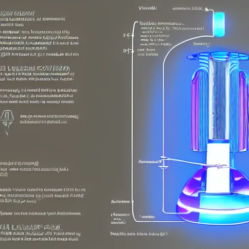Prompt: uv light new concept, portable, technical schematic with notes