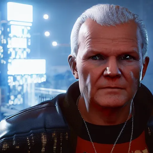 Prompt: john paul ii in cyberpunk 2 0 7 7, unreal engine