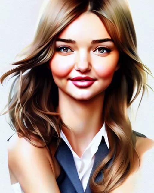 Image similar to portrait of Miranda Kerr as Anime girl cute-fine-face, full body! pretty face, realistic shaded Perfect face, fine details. Anime. realistic shaded lighting by Ilya Kuvshinov Giuseppe Dangelico Pino and Michael Garmash and Rob Rey