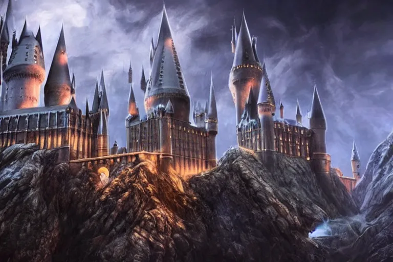 Image similar to the most amazing dream you ever had about hogwarts, hyper realistic, ambient lighting, concept art, intricate, hyper detailed, smooth, dynamic volumetric lighting, octane, cinematic