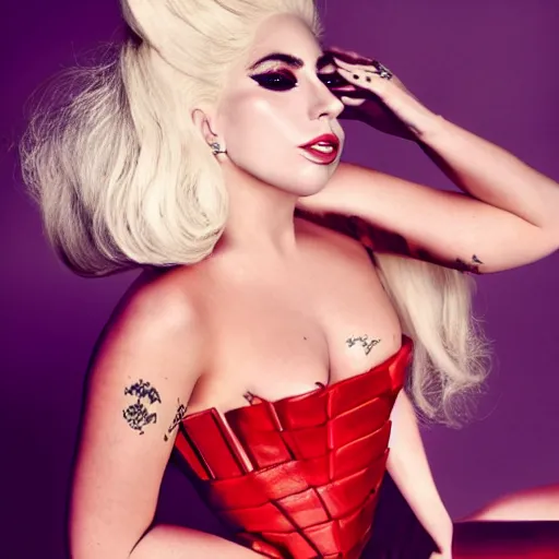 Prompt: lady gaga photoshoot by frederik heyman