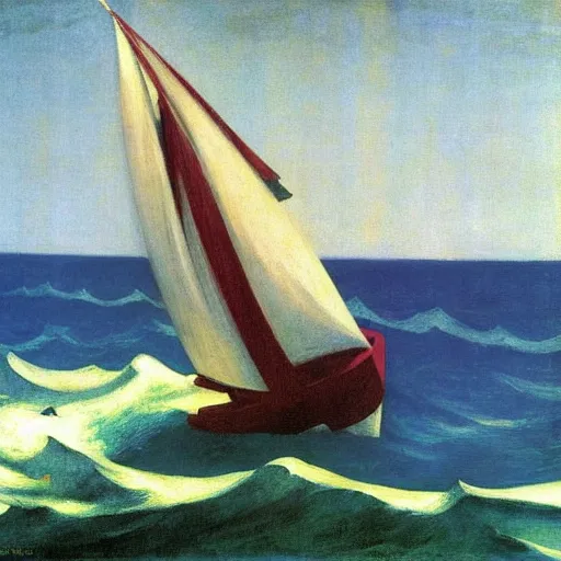 Image similar to The Tempest, by Edward Hopper