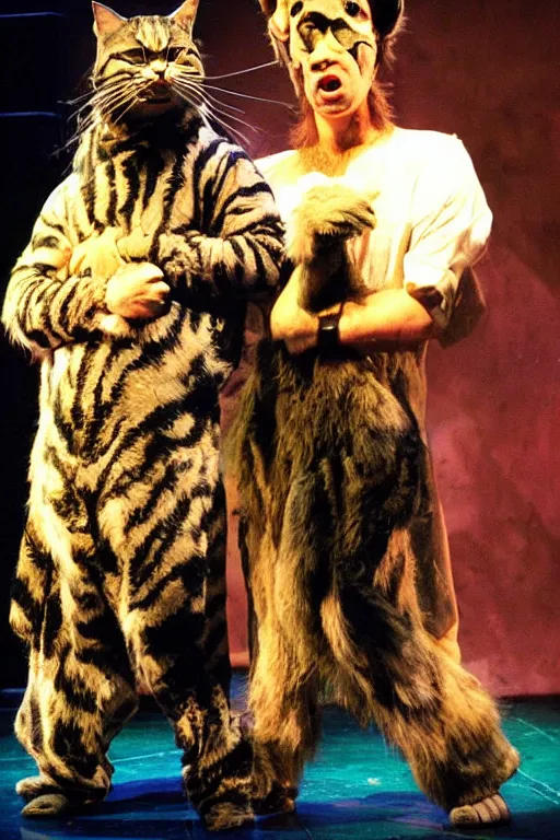 Image similar to 📷 mungojerrie and rumpleteazer, cats musical 1 9 9 8, dynamic lighting