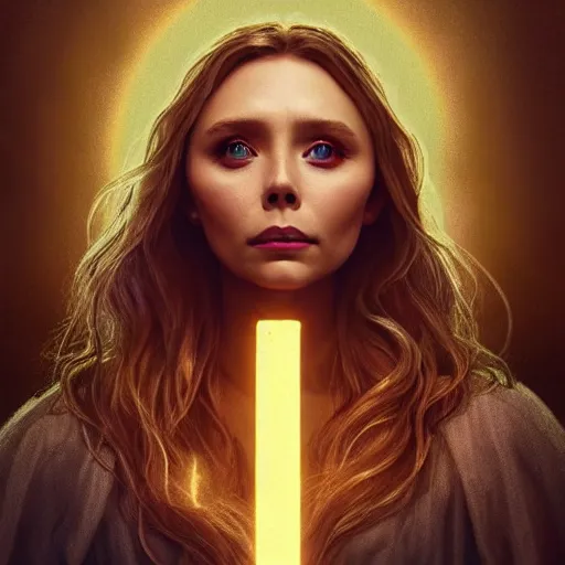 Prompt: elizabeth olsen as god!!!!!!, golden ratio!!!!!, centered, trending on artstation, 8 k quality, cgsociety contest winner, artstation hd, artstation hq, luminous lighting