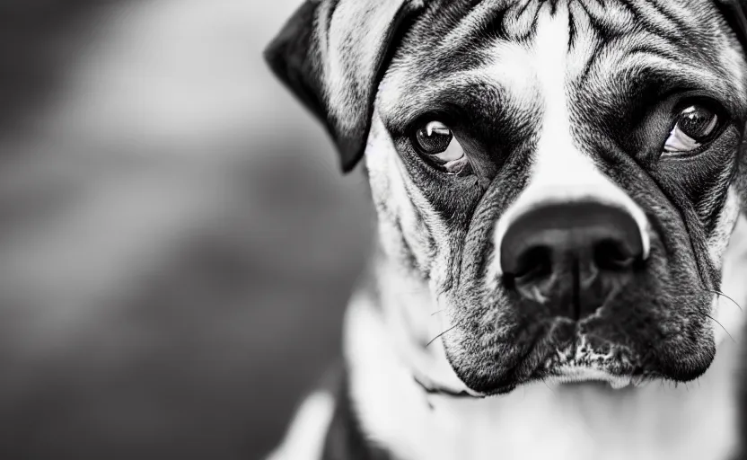 Image similar to portrait of a dog, natural light, sharp, detailed face, photo