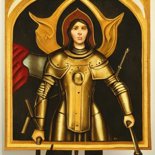 Prompt: joan of arc as man,