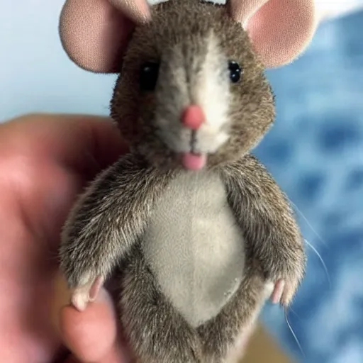 Prompt: a mouse that looks like justin bieber