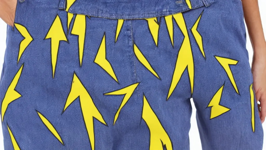 Image similar to glitch art improper lightning bolt waistband