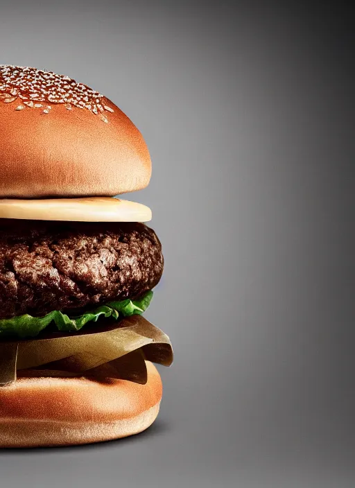 Prompt: mcdonald hamburger made out of diamond, highly detailed, futuristic, sophisticated, technological, professional photography, studio light