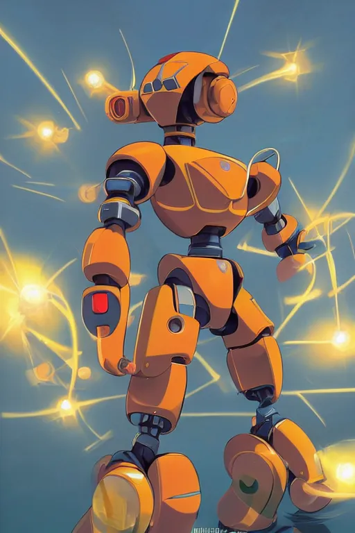 Image similar to metabots medabots medarotto medarot robot minimalist comics, behance hd by jesper ejsing, by rhads, makoto shinkai and lois van baarle, ilya kuvshinov, rossdraws global illumination ray tracing hdr radiating a glowing aura