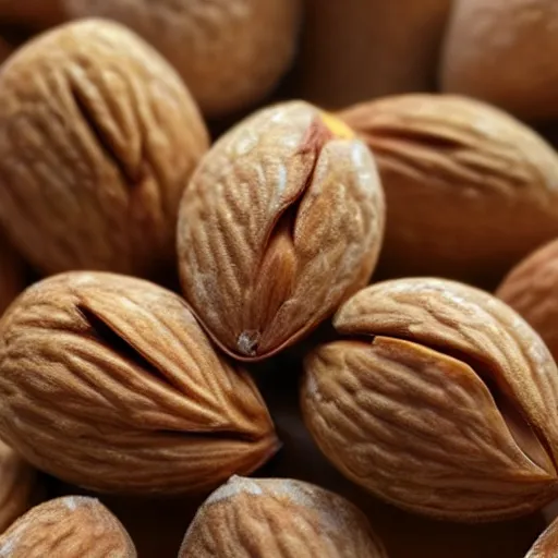 Prompt: talking almond, humanoid almond that is talking, almond that has a face and it is talking