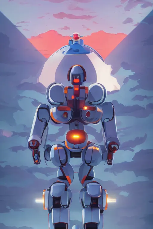 Image similar to metabots medabots medarotto medarot robot minimalist comics, behance hd by jesper ejsing, by rhads, makoto shinkai and lois van baarle, ilya kuvshinov, rossdraws global illumination ray tracing hdr radiating a glowing aura