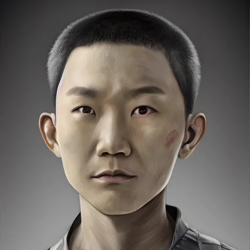 Image similar to portrait of chinese boy cyborg concept art