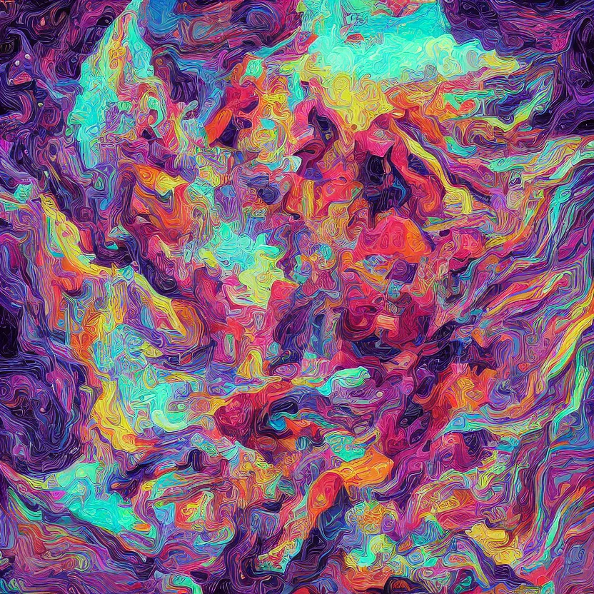 Image similar to beautiful music, digital art in the style of Mad Dog Jones and Jonathan Zawada