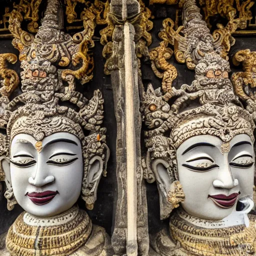 Image similar to bali temple, perfect faces