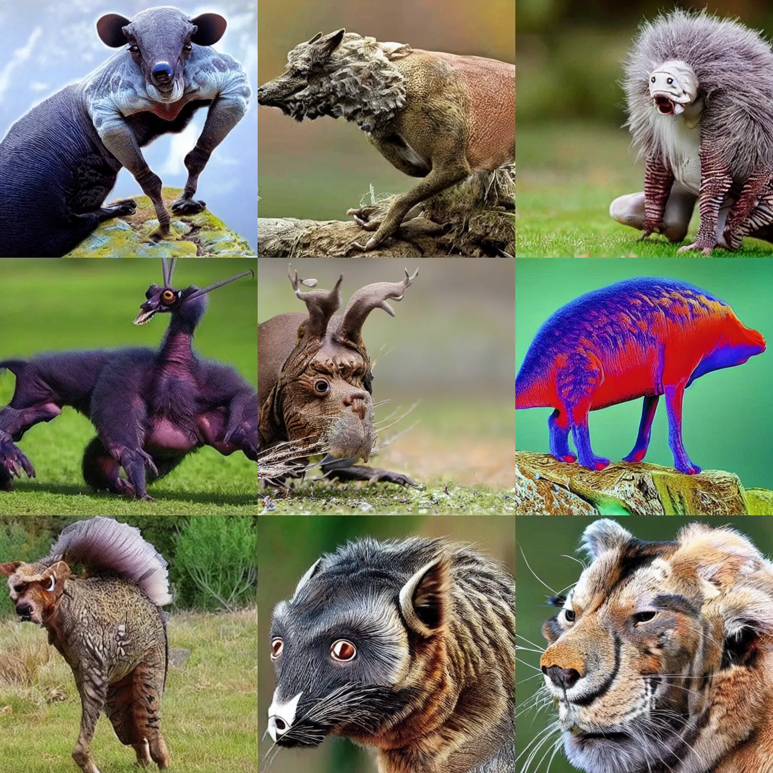 Prompt: the most bizarre hybrid animals