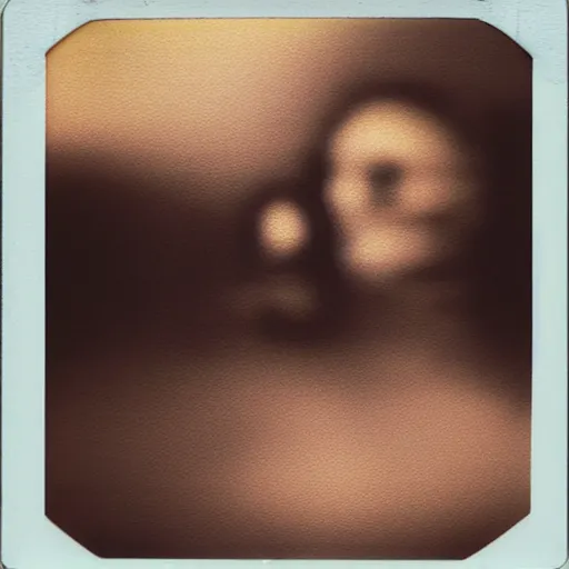 Image similar to photograph of a glitch, scary, uncanny, shot on polaroid