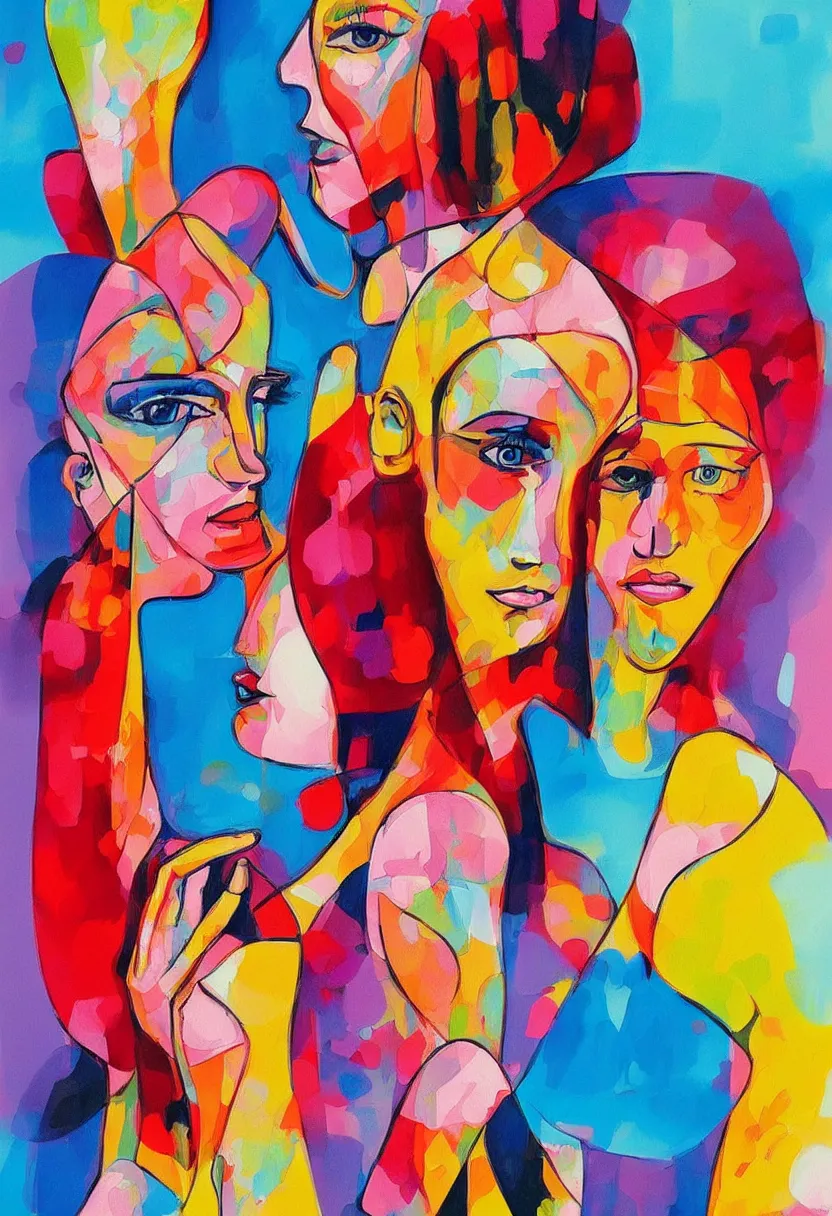 Image similar to expressive and colorful figurative illustration by artist hurca di mirko grisendi, behance