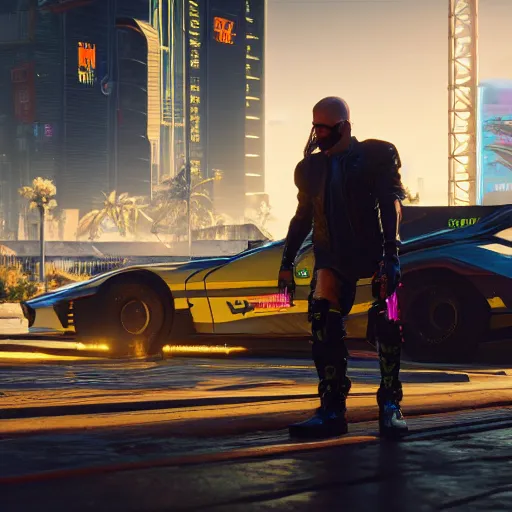 Image similar to Cyberpunk 2077 if it had two more years of development time, in-game screenshot