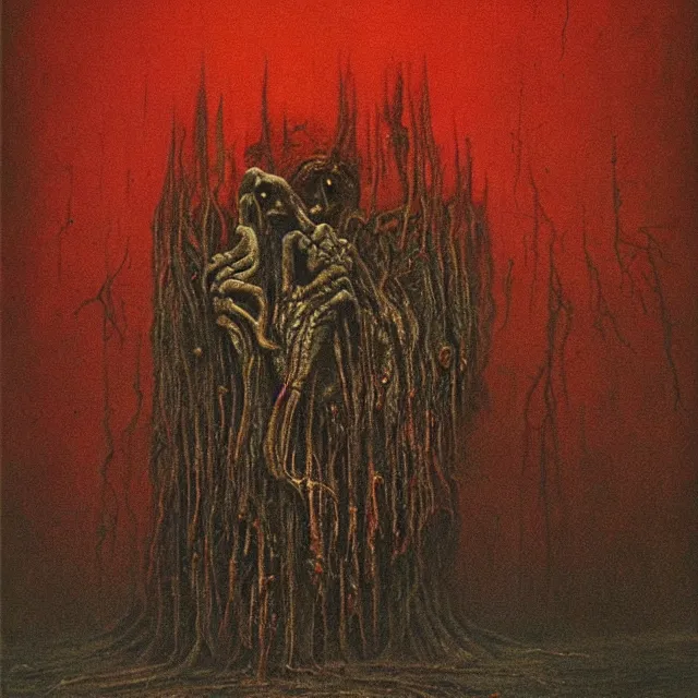 Image similar to acid rich colors, giger beksinski gammell horror king chaos, bleeding colors, big budget movie scene, horror reality, award winning photograph, cinematic lighting, realistic!, hyperrealism, realistic refine flavor, real polaroid picture