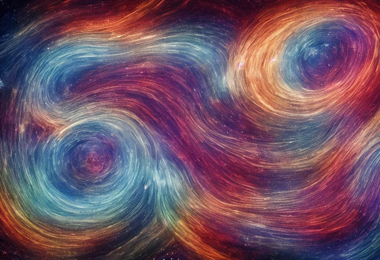 Image similar to the flowing complex abstract swirls of space and time