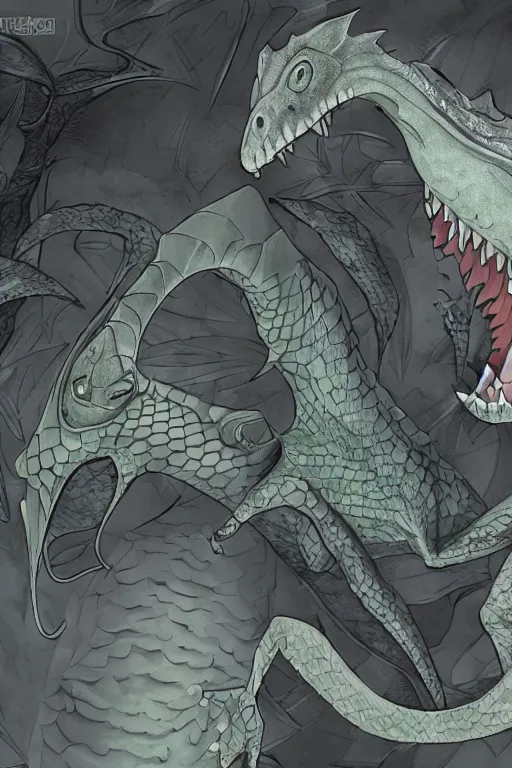 Image similar to lizardman, gray scales, anime, hd,