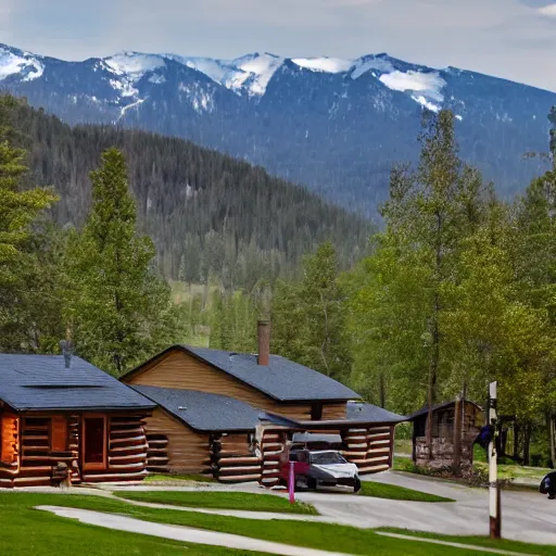 Image similar to log cabin neighborhood