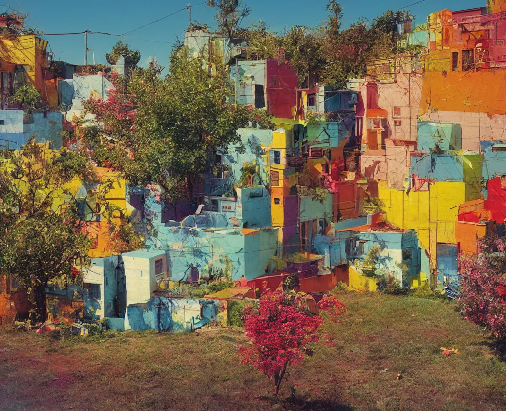 Prompt: a brigth colorful landscape by philip lorca dicorcia