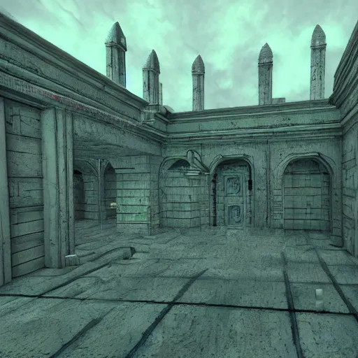 Image similar to hyperreal, 3D render, of a Archville from DOOM 1993 game