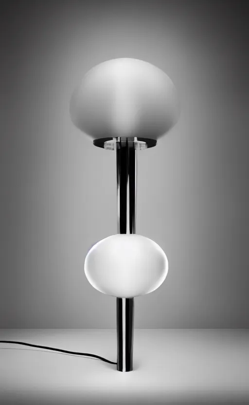 Image similar to a table lamp designed by armani in the shape of perfume, advertising photography