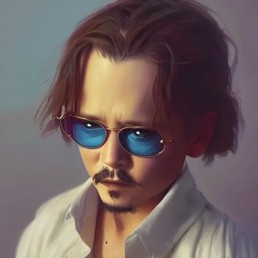 Image similar to tiny johnny depp in a bowl of chip dip, ultra high detailed, oil painting, greg rutkowski, charlie bowater, yuumei, yanjun cheng, unreal 5, daz, hyperrealistic, octane render, rpg portrait, dynamic lighting