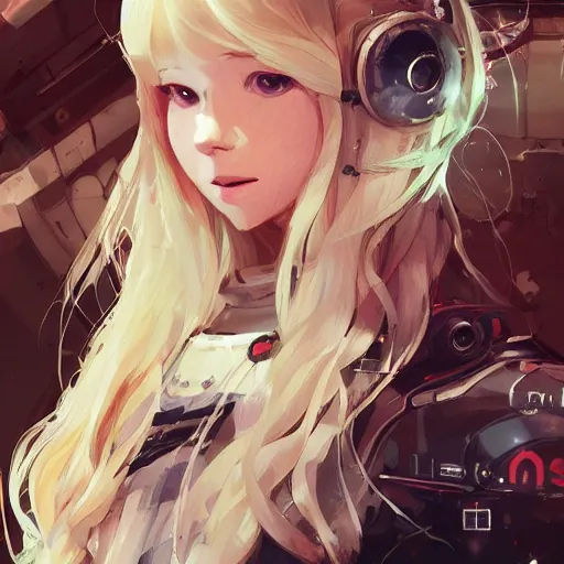 Prompt: highly detailed portrait of a hopeful young astronaut lady with a wavy blonde hair, by Dustin Nguyen, Akihiko Yoshida, Greg Tocchini, Greg Rutkowski, artgerm, ((beeple)) 4k resolution, nier:automata inspired, bravely default inspired, vibrant but dreary but upflifting red, black and white color scheme!!! ((Space nebula background)), octane render