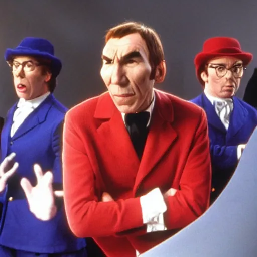 Prompt: pete postlethwaite as austin powers, movie still