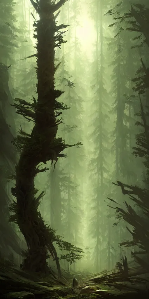 Image similar to Spirit of forest, by Greg Rutkowski