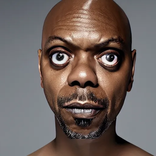 Prompt: a close - up portrait photo of dave chappelle frog fly by erwin olaf, make - up art and styling by takahashi murakami